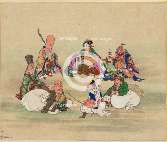 Seven Lucky Gods, ca 1878. Artist: Anonymous  