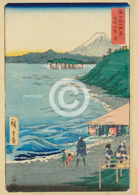 Seven-Mile Beach in Sagami Province (From the series 36 Views of Mount Fuji), 1858. Creator: Ando Hiroshige.