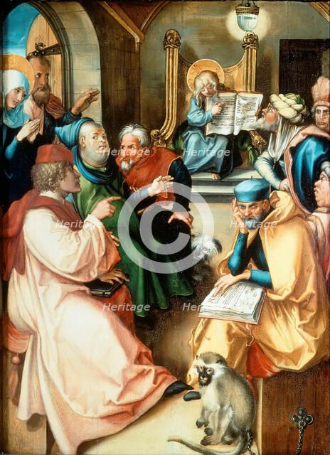 Seven Sorrows Polyptych: Christ among the Doctors, 1495-1496. Creator: Dürer, Albrecht (1471-1528).