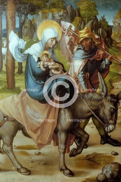 Seven Sorrows Polyptych: The Flight into Egypt, 1495-1496. Creator: Dürer, Albrecht (1471-1528).