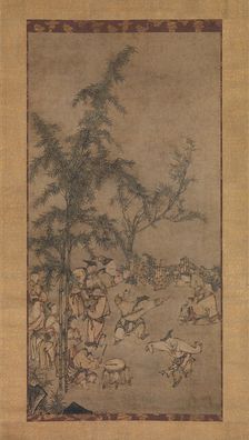 Seven Sages of the Bamboo Grove, 1550s. Creator: Sesson Shukei