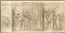 Seven Sages of the Bamboo Grove, 1600s. Creator: Kano Tan?y? (Japanese, 1602-1674)