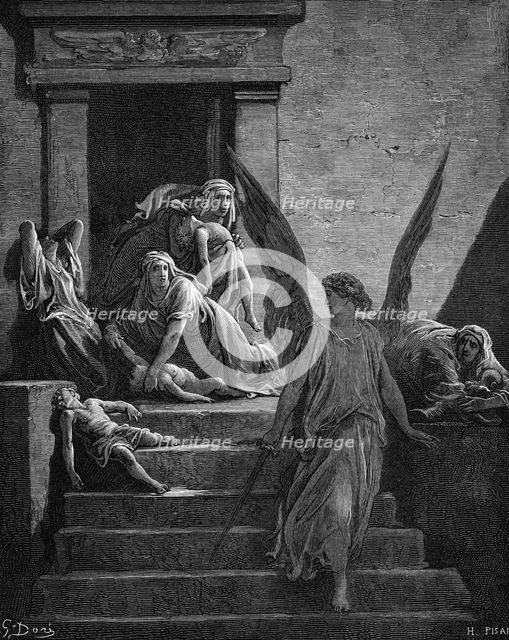 Seven Plagues of Egypt, 1866. Artist: Gustave Doré