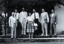 Seven tropical disease scientists, c1920s. Creator: Unknown