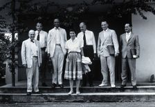 Seven tropical disease scientists, c1920s. Creator: Unknown