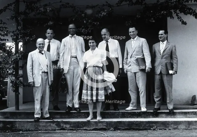 Seven tropical disease scientists, c1920s. Creator: Unknown.