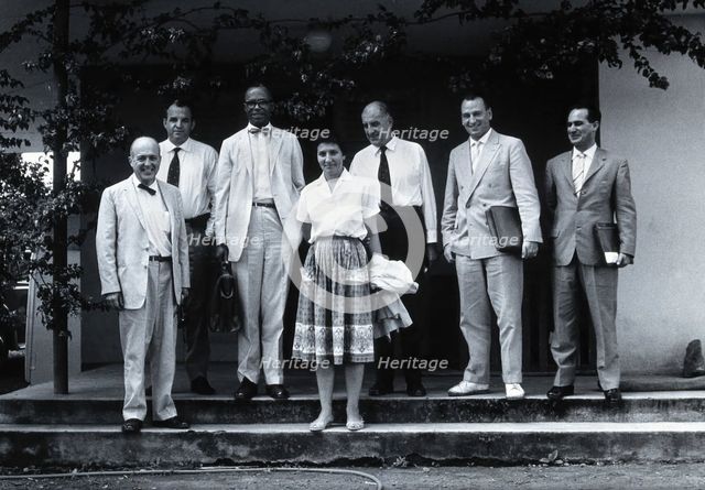 Seven tropical disease scientists, c1920s. Creator: Unknown.