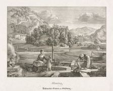Seven Views in Salzburg and Berchtesgaden: Monday: Rosenecker Garden Salzburg, 1823. Creator: Ferdinand Olivier (German, 1785-1841)