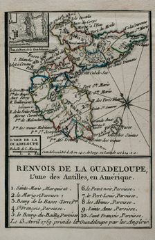 Seven Years War (1756-1763): Taking of the island of Guadeloupe by the British on April 13, 1759. Creator: Jean de Beaurain