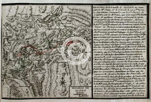 Seven Years War (1756-1763): Third Silesian War - Battle of Maxen (November 20 and 21, 1759).  Creator: Jean de Beaurain.