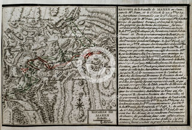 Seven Years War (1756-1763): Third Silesian War - Battle of Maxen (November 20 and 21, 1759).  Creator: Jean de Beaurain.