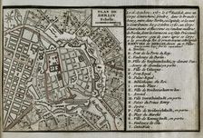 Seven Years War (1756-1763): Third Silesian War - map of Berlin, 1760 (1765). Creator: Jean de Beaurain