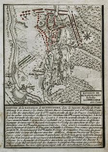 Seven Years War (1756-1763): Battle of Kunersdorf (12th August, 1759) (1765). Creator: Jean de Beaurain