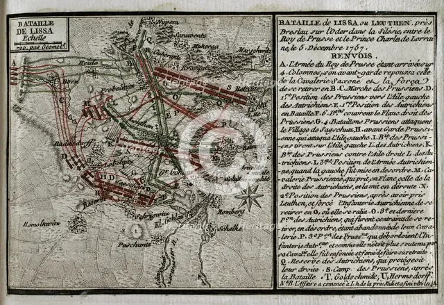 Seven Years War (1756-1763): Battle of Leuthen (5th December 1757), 1765. Creator: Jean de Beaurain.