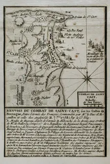 Seven Years War (1756-1763): Battle of Saint-Cast (September 11, 1758), 1765. Creator: Jean de Beaurain