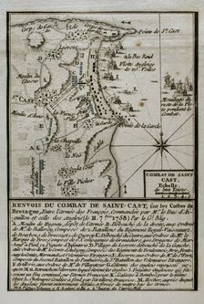Seven Years War (1756-1763): Battle of Saint-Cast (September 11, 1758), 1765. Creator: Jean de Beaurain