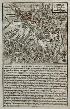 Seven Years War (1756-1763): Map of Mittel Peile, Battle of Reichenbach (August 16, 1762), 1765. Creator: Jean de Beaurain