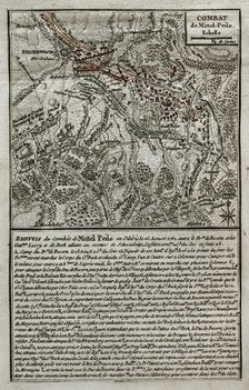 Seven Years War (1756-1763): Map of Mittel Peile, Battle of Reichenbach (August 16, 1762), 1765. Creator: Jean de Beaurain