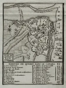 Seven Years War (1756-1763): Map of Quebec, Canada, 1759 (1765). Creator: Jean de Beaurain