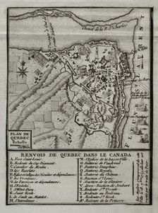 Seven Years War (1756-1763): Map of Quebec, Canada, 1759 (1765). Creator: Jean de Beaurain