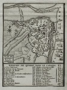Seven Years War (1756-1763): Map of Quebec, Canada, 1759 (1765). Creator: Jean de Beaurain