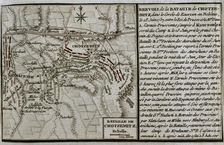 Seven Years War (1756-1763): Map of the Battle of Chotzemitz (18 June 1757), 1765. Creator: Jean de Beaurain
