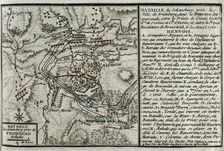 Seven Years War (1756-1763): Map of the Battle of Johannisberg, 1762 (August 30, 1762), 1765. Creator: Jean de Beaurain