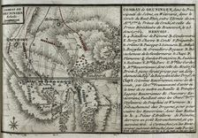 Seven Years War (1756-1763): Map of the Combat of Grüningen (25 August 1762), 1765. Creator: Jean de Beaurain