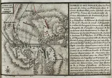 Seven Years War (1756-1763): Map of the Combat of Grüningen (25 August 1762), 1765. Creator: Jean de Beaurain