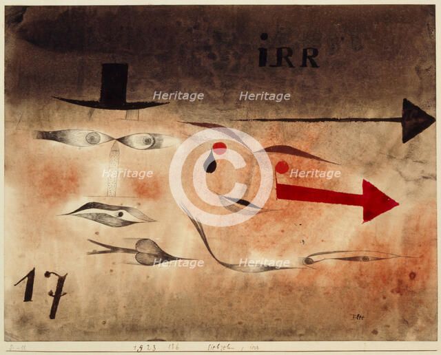 Seventeen, Insane, 1923. Creator: Klee, Paul (1879-1940).