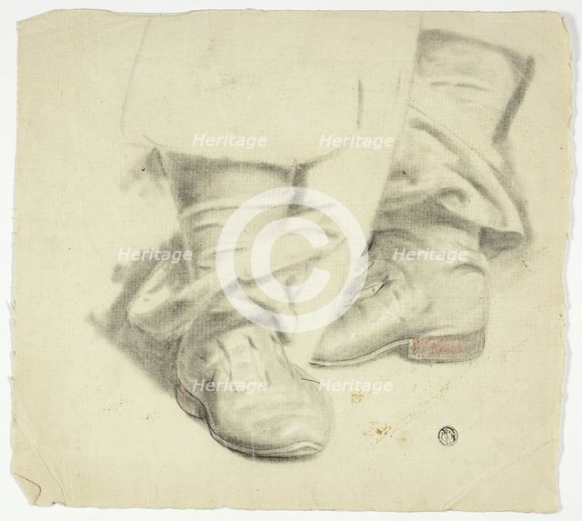 Seventeenth Century Boots of Standing Figure, n.d. Creator: John Downman.