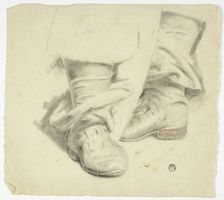 Seventeenth Century Boots of Standing Figure, n.d. Creator: John Downman