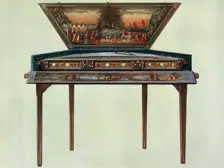Seventeenth century dulcimer from H. Boddington's collection 1948