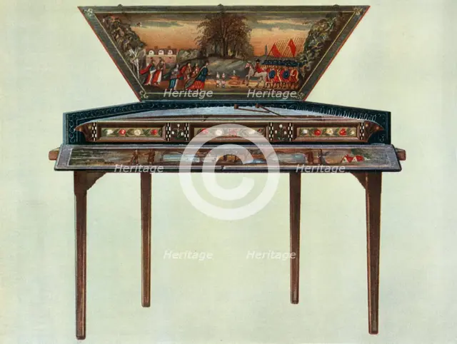'Seventeenth century dulcimer from H. Boddington's collection', 1948. Artist: Unknown.