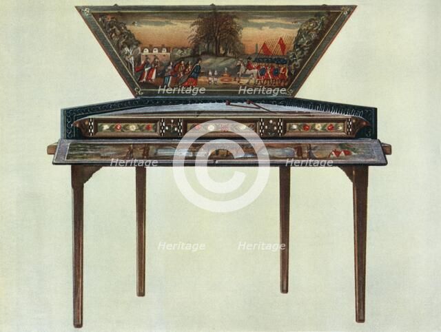 'Seventeenth century dulcimer from H. Boddington's collection', 1948. Artist: Unknown.