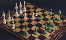 Seventeenth-Century Ivory Chessmen and Board 1948