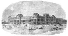 Seventh Prize Design for the War and Foreign Offices (John Dwyer, Architect): Premium, £100, 1857. Creator: Unknown