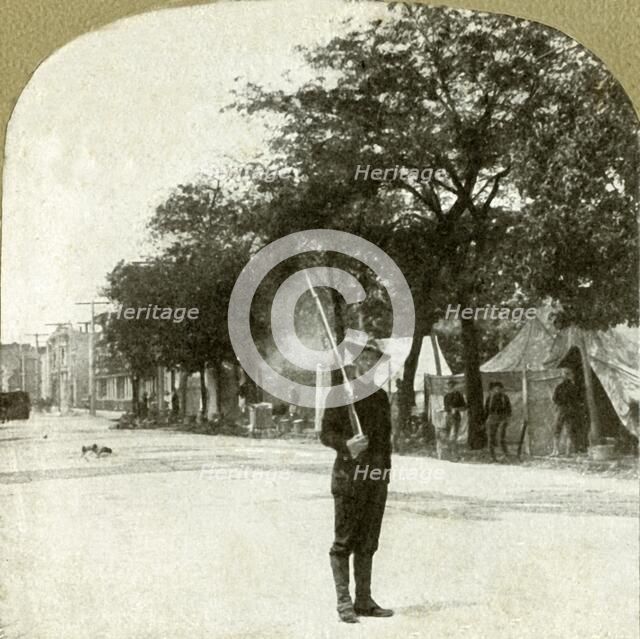 'Seventh Regiment National Guards...camped in Lincoln Square, Oakland, Cal.', 1906.  Creator: Unknown.