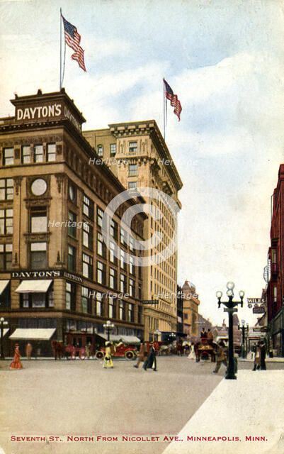 Seventh Street, Minneapolis, Minnesota, USA, 1914. Artist: Unknown