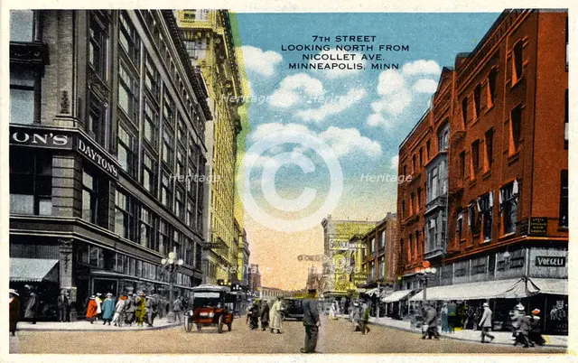 Seventh Street, Minneapolis, Minnesota, USA, 1916. Artist: Unknown