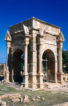 Severan Arch, Leptis Magna, Libya, c203 AD. Creator: Vivienne Sharp