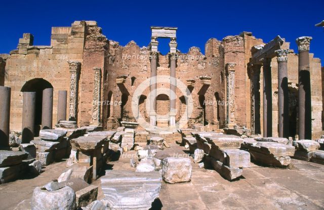 Severan Basilica, Leptis Magna, Libya, 216 AD. Creator: Vivienne Sharp.