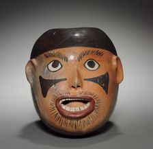 Severed Head Effigy Vessel, c. 100-350. Creator: Unknown