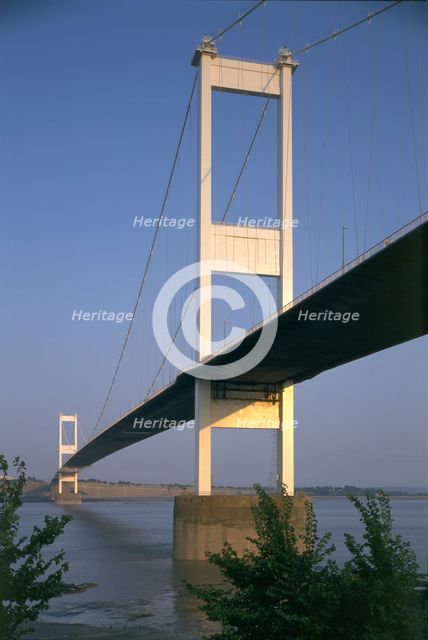 Severn Bridge, Chepstow, Gwent, Wales, 1995. Artist: J Bailey