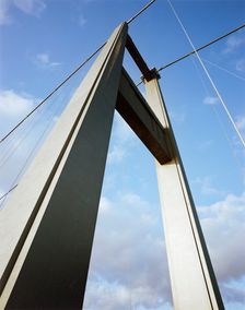 Severn Bridge, M48, Aust, South Gloucestershire, 10/11/1987. Creator: John Laing plc