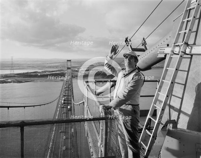 Severn Bridge, M48, Aust, South Gloucestershire, 11/11/1987. Creator: John Laing plc.