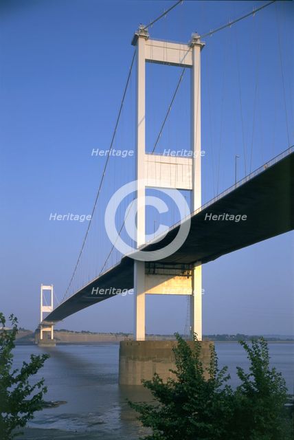 Severn Bridge, near Bristol, 1995. Artist: J Bailey