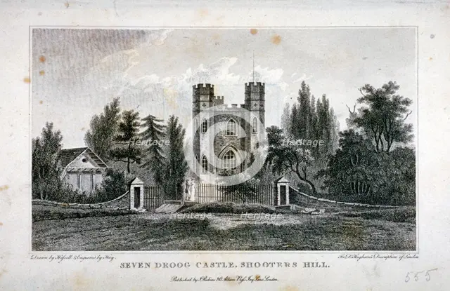 Severndroog Castle, Shooter's Hill, Woolwich, Kent, 1808. Artist: FR Hay