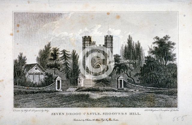 Severndroog Castle, Shooter's Hill, Woolwich, Kent, 1808. Artist: FR Hay