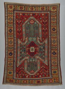 Sewan Kazak Rug, Caucasus, c. 1875. Creator: Unknown